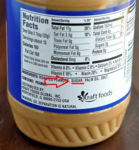 peanut butter hidden sugar low carb