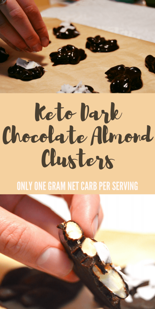 keto almond cluster low carb snack one gram net carbs