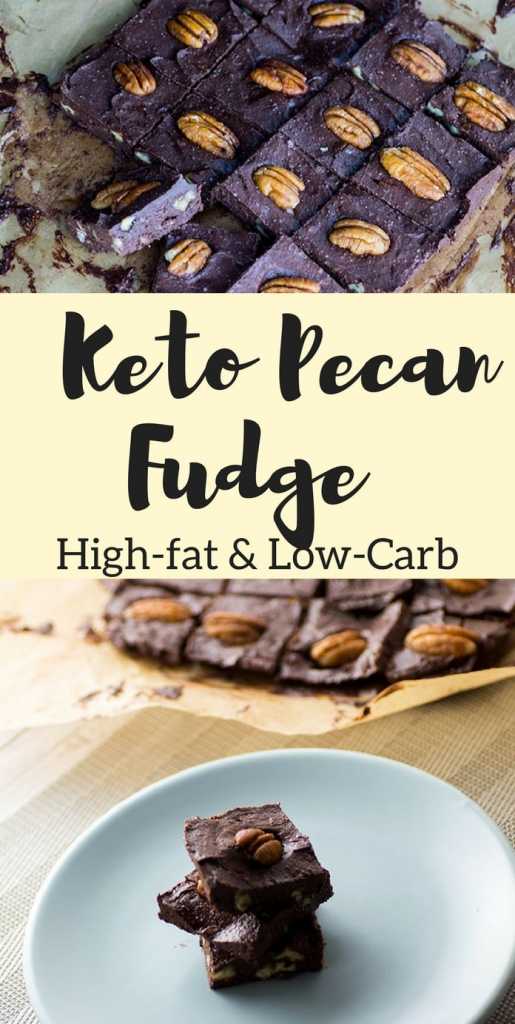 Keto Pecan Fudge High-fat & Low-Carb pinterest