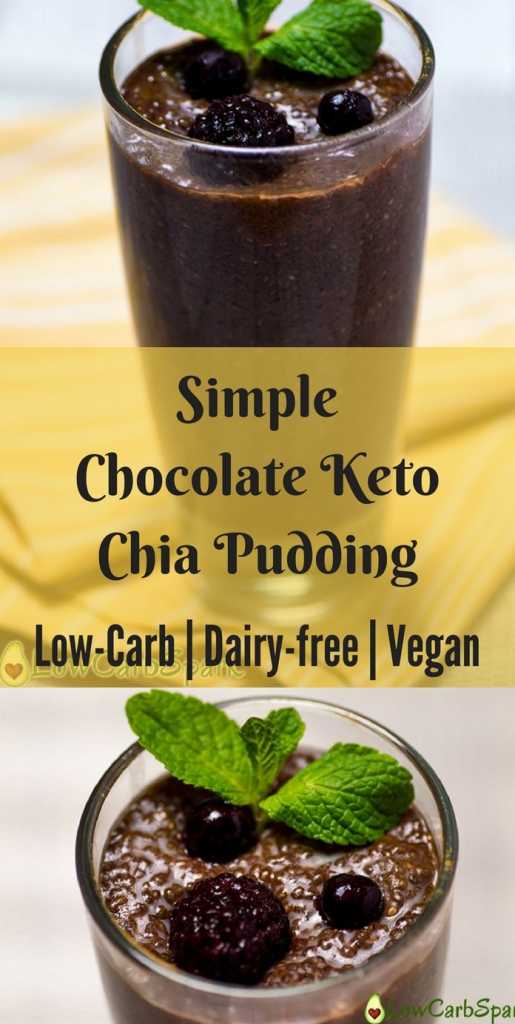 Simple Chocolate Keto Chia Pudding Vegan Keto