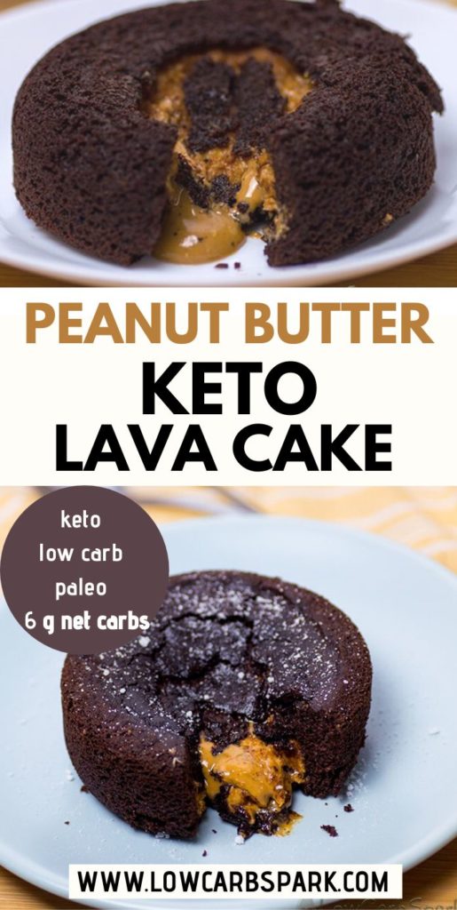 peanut butter keto lava cake