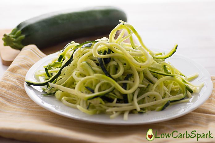 zucchini noodles spiralized keto low carb