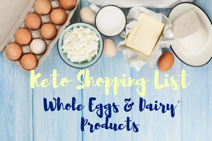 Keto Diet Shopping List for Beginners & Printable Keto Approved Food List 5 keto dairy and eggs free food list