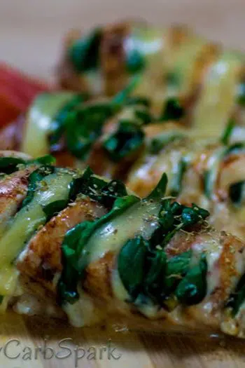 The Best Hasselback Chicken Stuffed with Mozzarella and Spinach