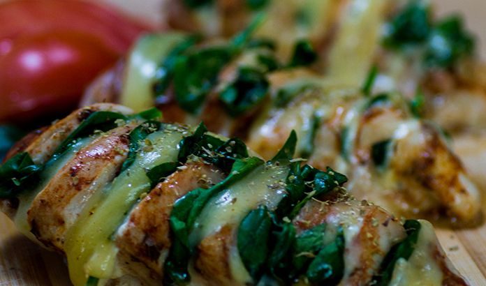 The Best Hasselback Chicken Stuffed with Mozzarella and Spinach