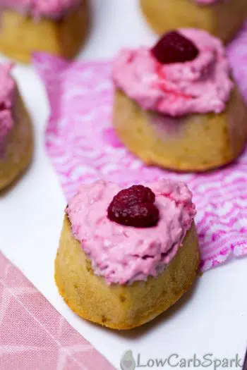 Raspberry Vanilla Keto Muffins