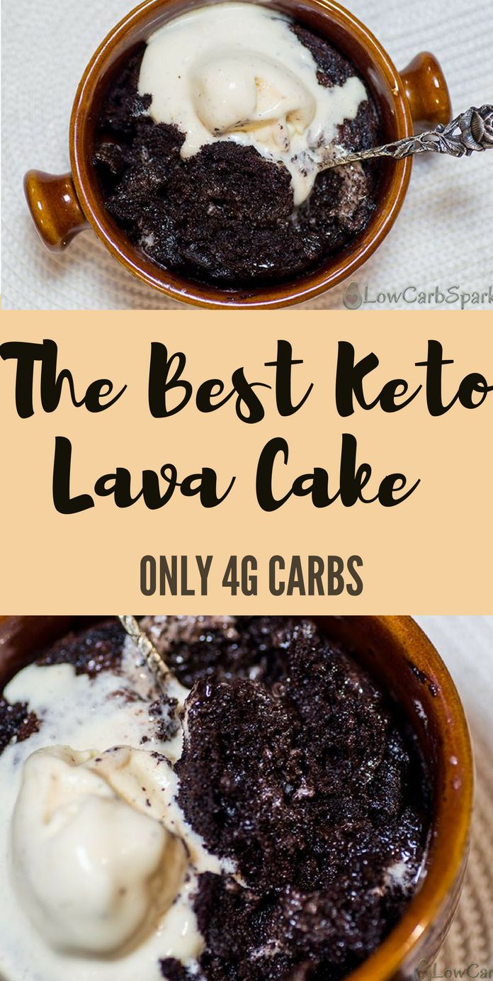 The Best Keto Lava Cake - Low Carb Molten Mug Cake with only 4g Carbs