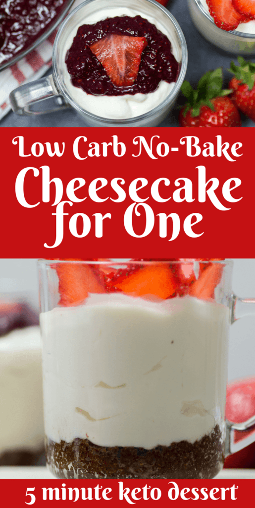 Low Carb No-Bake Cheesecake for One keto