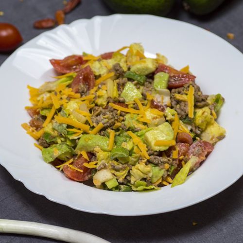 how to make easy keto taco salad with just a few ingredients