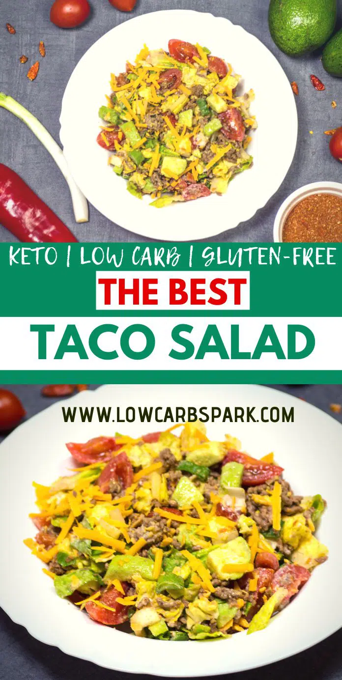 Easy Keto Taco Salad - Low Carb Salad