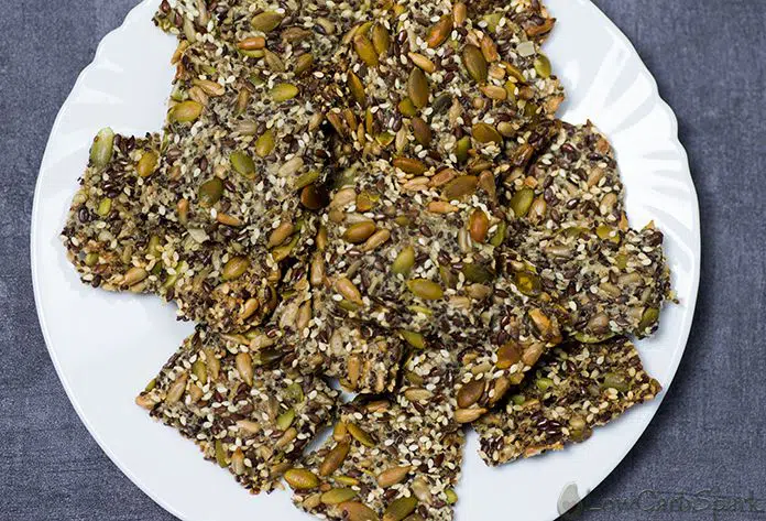 Easy Seed Crackers Recipe 3 keto snacks seed crackers 1g net carbs per serving