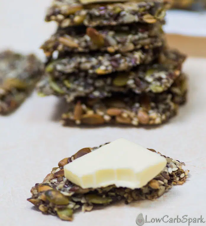 Easy Seed Crackers Recipe 4 keto snacks with butter and low carb seeds