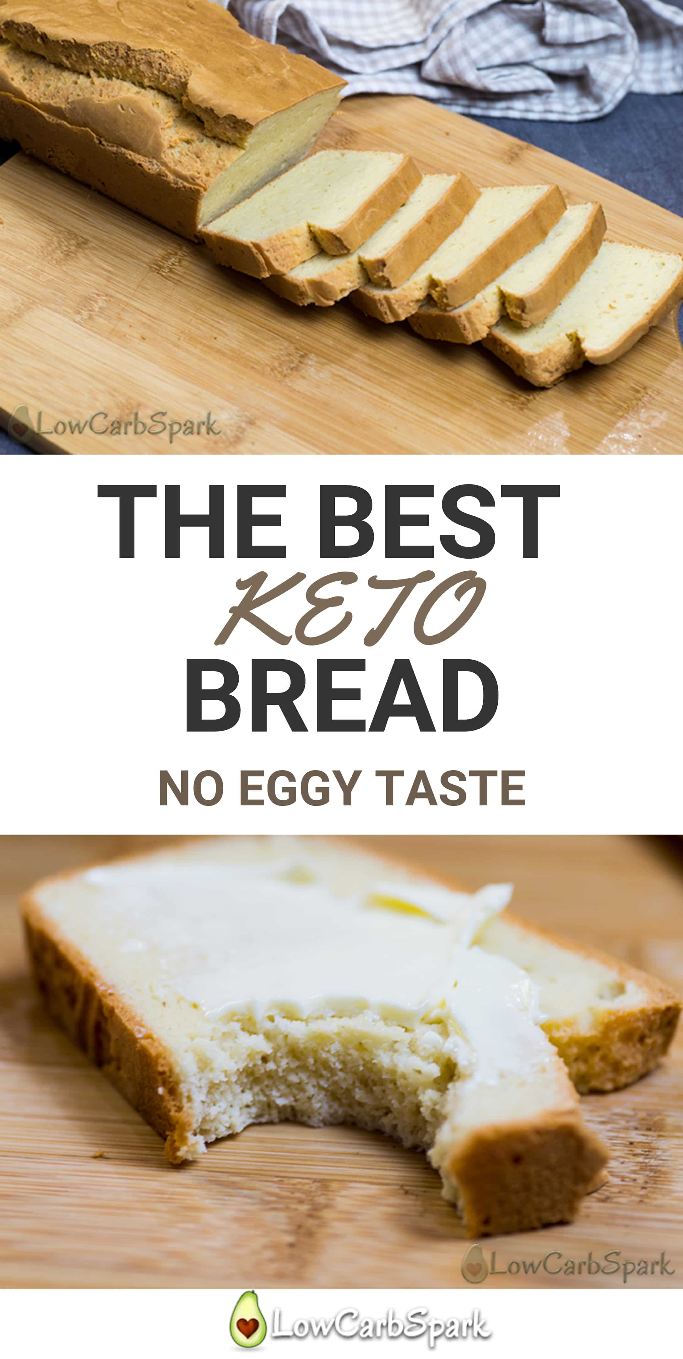 The Best Keto Bread - Tasty Low Carb Bread - No Eggy Taste