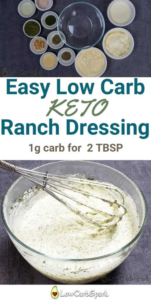 keto ranch dressing one gram carb dressing