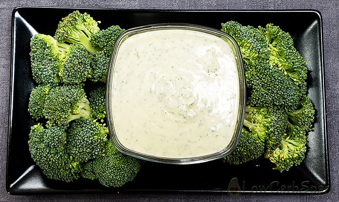 keto ranch dressing serving suggestion