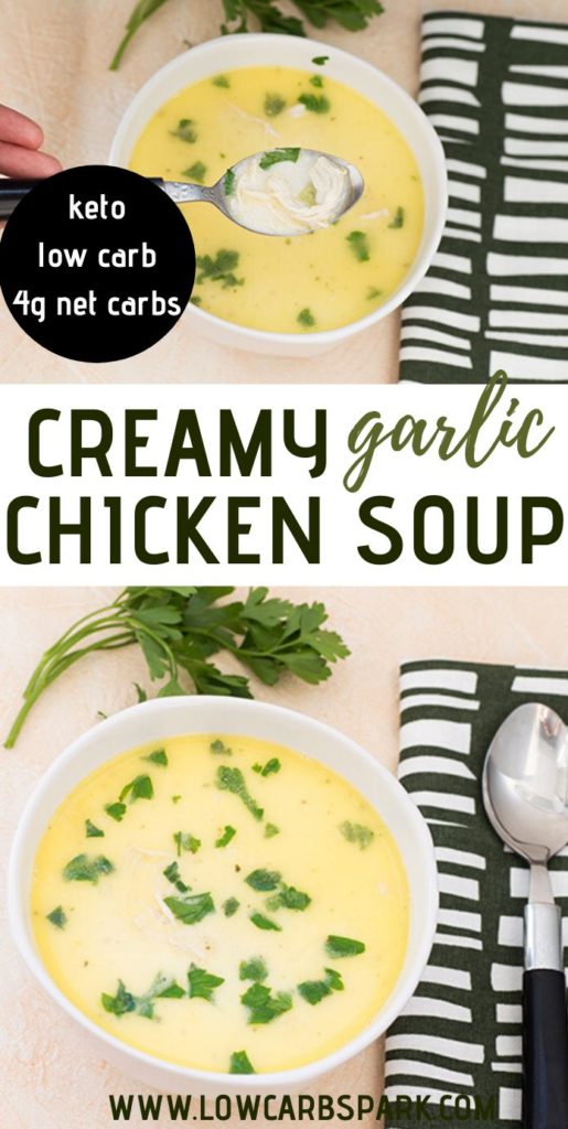 creamy garlic chicken soup