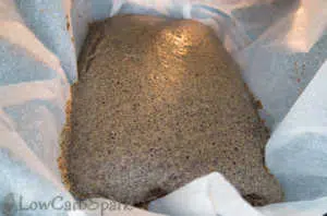 Easy Flaxseed Bread - Low Carb Bread 7 flaxseed bread in the oven