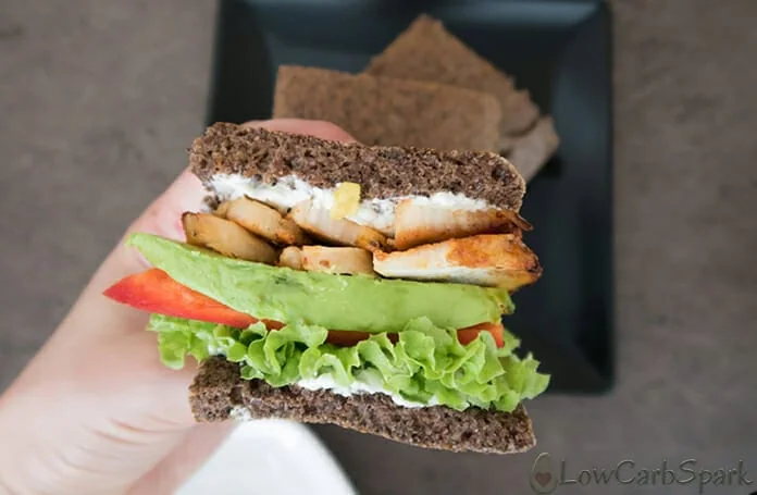 Easy Flaxseed Bread - Low Carb Bread 4 keto sandwich with flaxseed bread