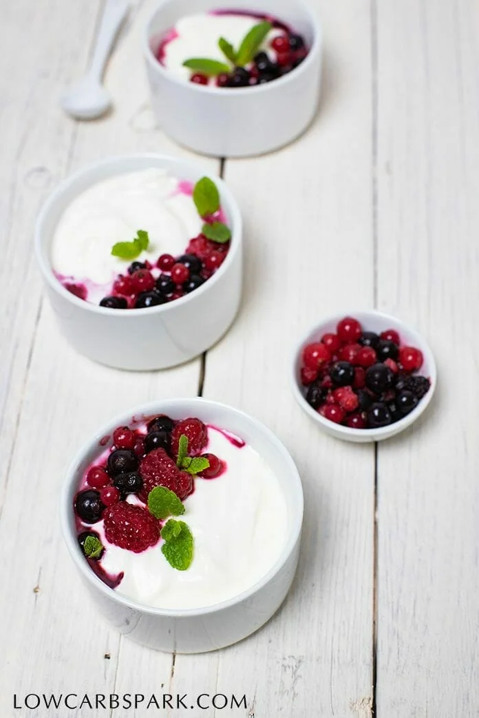 2-Ingredient Low Carb Yogurt 2 carbs in low carb yogurt keto friendly recipe