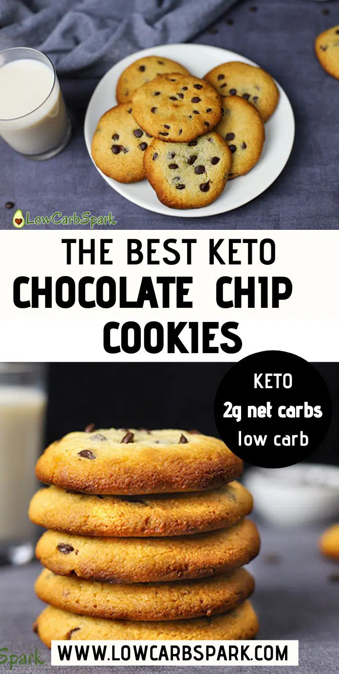 The Best Keto Chocolate Chip Cookies - Only 2g carbs