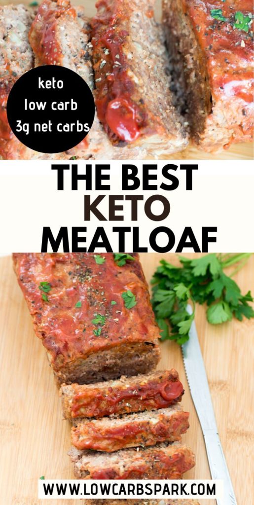 This is the best keto meatloaf recipe, perfect for family weeknight dinners. Unlock your taste buds with this simple keto meatloaf recipe that requires only a few ingredients, plus it's economical, easy to make, and delicious. You will love the baking sauce that will bring all the flavors together. via @lowcarbspark | www.lowcarbspark.com