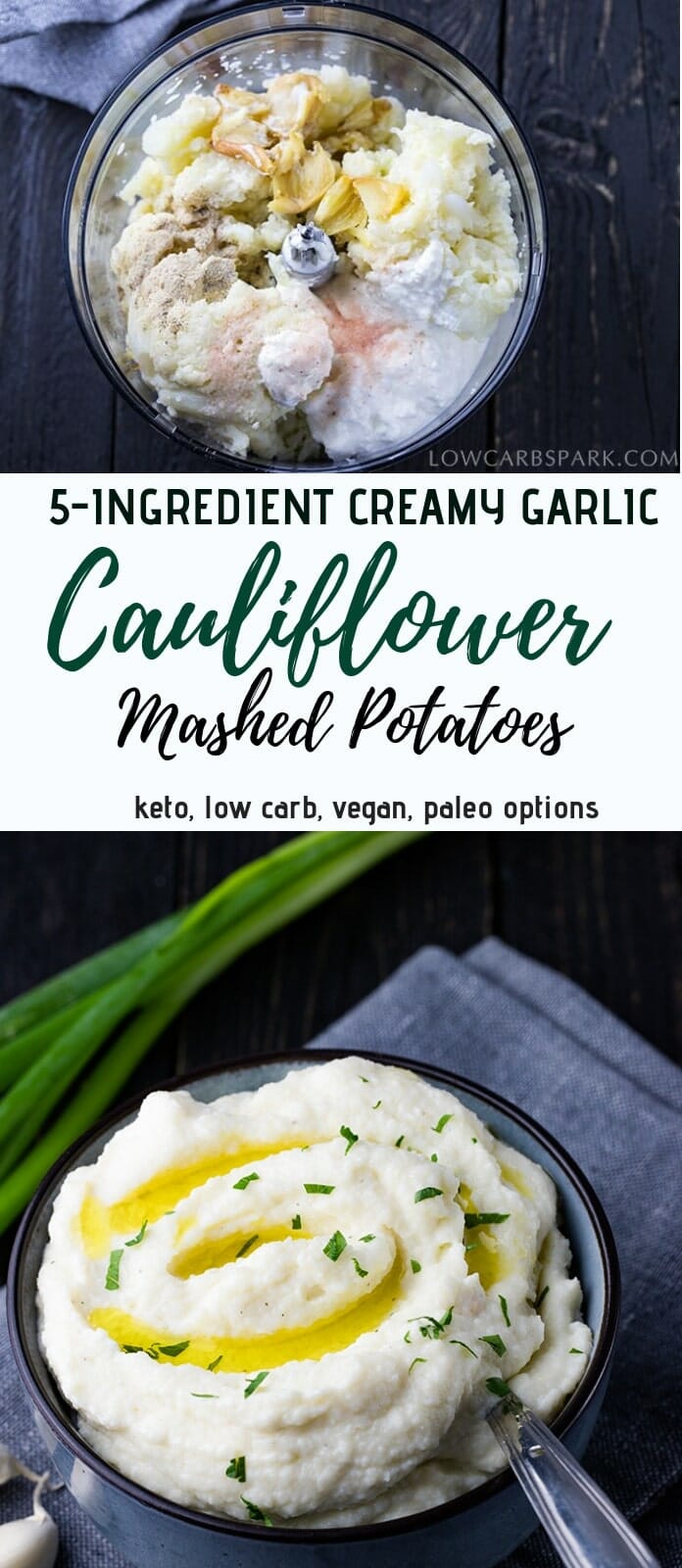 Easy Creamy Cauliflower Mashed Potatoes