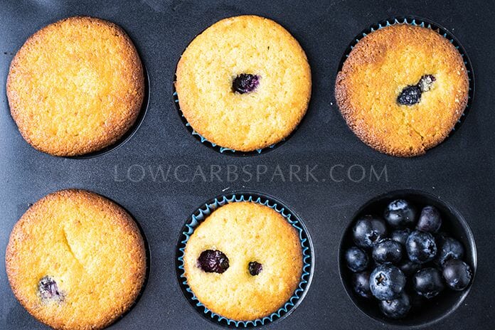 low carb keto blueberry muffins