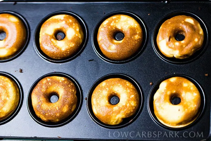 Bite-Size Low Carb Chocolate Glazed Keto Donuts 5 keto mini muffins