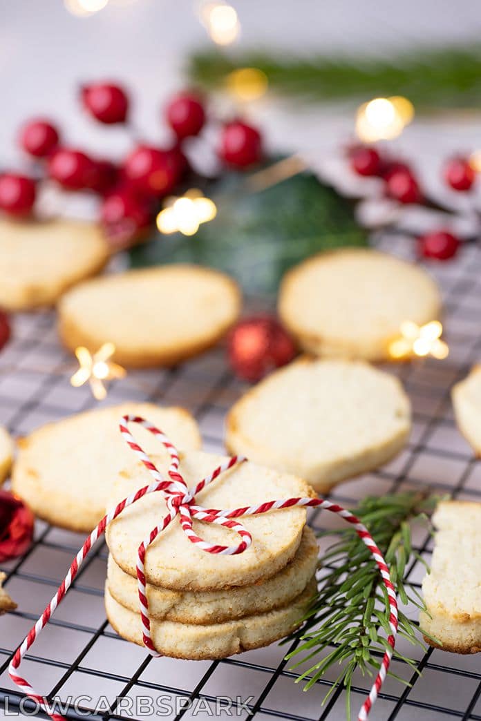 These keto sugar cookies are not only easy to make but low carb. They are soft on the inside, crunchy on the outside and buttery. It's a classic  Christmas Cookie Recipe made without sugar and grains. To make these sugar cookies, you will need almond flour and coconut flour.  It's a pleasure to make these easy keto sugar cookies. 