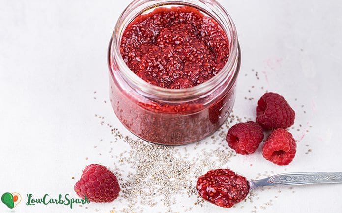 Super easy to make sugar free chia jam for breakfast or lunch!