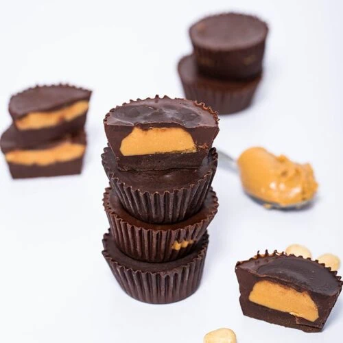 Low Carb Keto Peanut Butter Cups 5 chocolate peanut butter cups