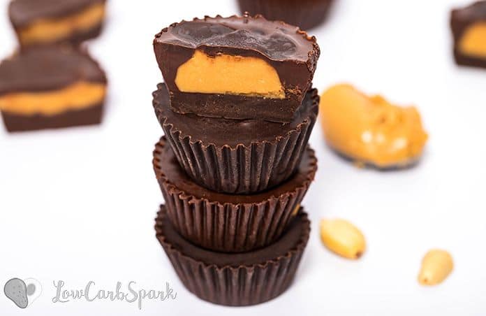 Learn how to make fantastic keto peanut butter cups with only 4 ingredients!
