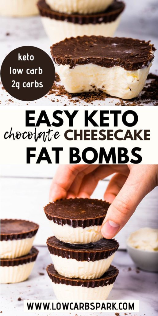 These delicious chocolate cheesecake fat bombs are quick and easy to make. Only 5 low carb ingredients are needed for these incredibly creamy and tasty 2g net carbs fat bombs. Enjoy them as a quick snack or a perfect keto dessert.