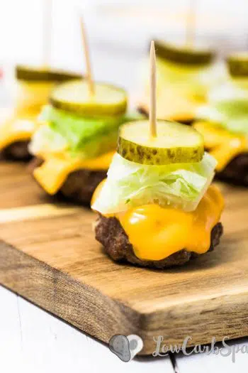 Easy Delicious Low Carb Keto Mini Cheeseburger with Big Mac Sauce