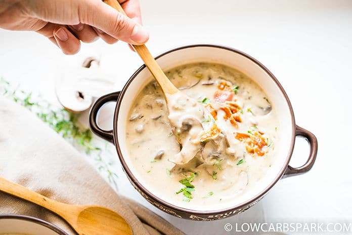 How to Make Low Carb Cream of Mushroom Soup 