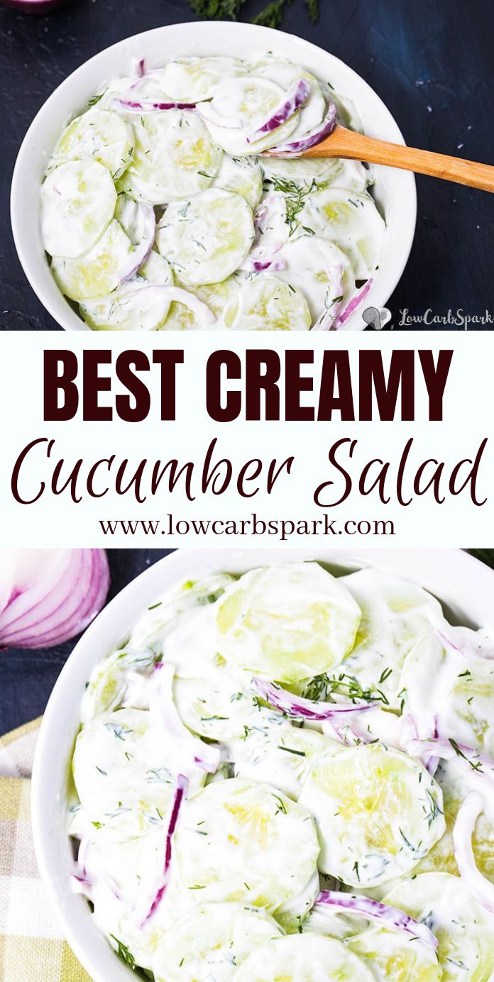 The Best Creamy Cucumber Salad