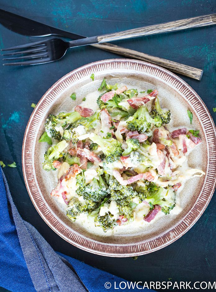 Broccoli with parmesan and bacon is that one pan meal that everyone loves.
