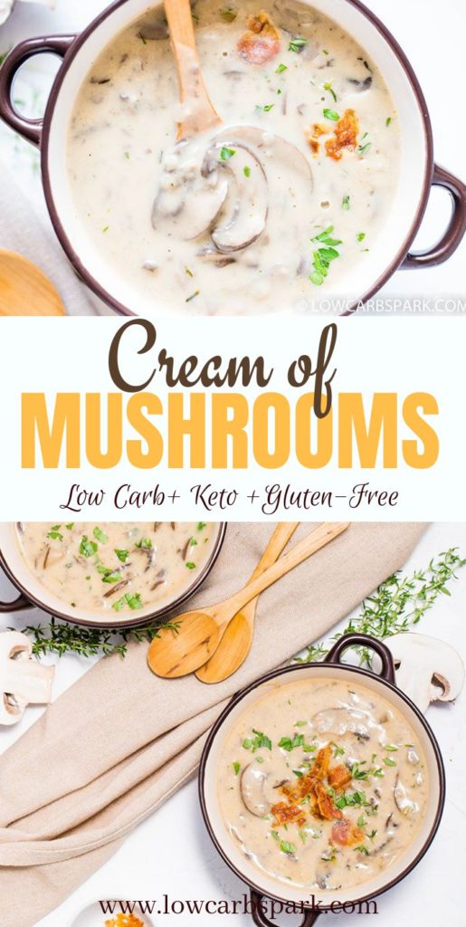 This homemade Low Carb Cream of Mushroom Soup is hearty, comforting, thick and delicious. Enjoy a flavorful extremely easy to make!