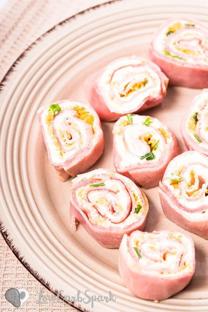 Cream Cheese and Cheddar Ham Roll Ups 5 easy cream cheese ham roll ups
