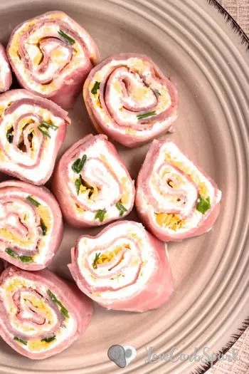 Cream Cheese and Cheddar Ham Roll Ups