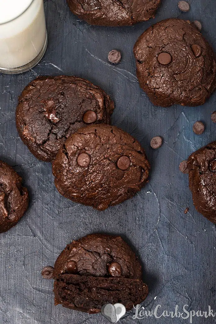 flourless double chocolate cookies