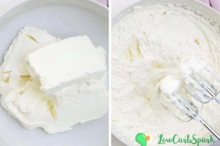 how to make keto cheesecake filling steps