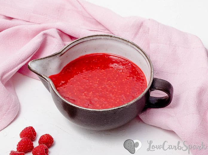 Learn how to make Raspberry Sauce that is a fresh and tasty addition to cake, cheesecake, ice-cream, or yogurt. This easy raspberry sauce recipe needs 6 ingredients, and it’s quick to make at home. The best dessert sauce recipe ever!
