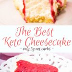The Best Keto Cheesecake Recipe - Creamy & Dreamy This Keto Cheesecake is the creamiest, smoothest, easiest, silkiest, dessert recipe baked in the oven that's always a hit. I will give you all the tips & tricks to make a perfect sugar-free cheesecake every time. On top of that, it has only 6g net carbs for a slice, crust included! #ketocheesecake #cheesecake #ketodesserts. Recipe via @lowcarbspark