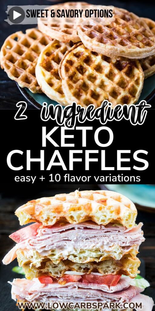 2 ingredient keto chaffles pinterest