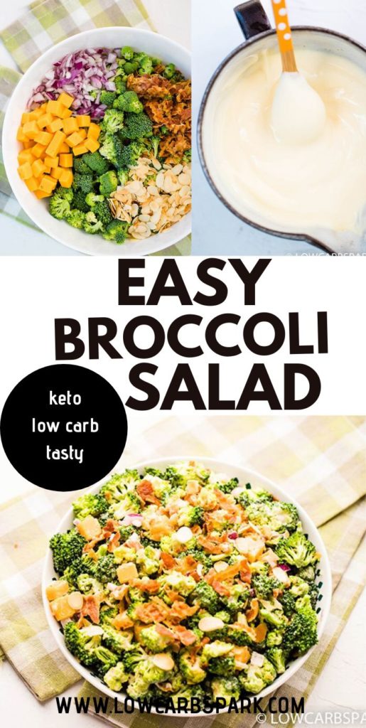 easy keto broccoli salad with bacon