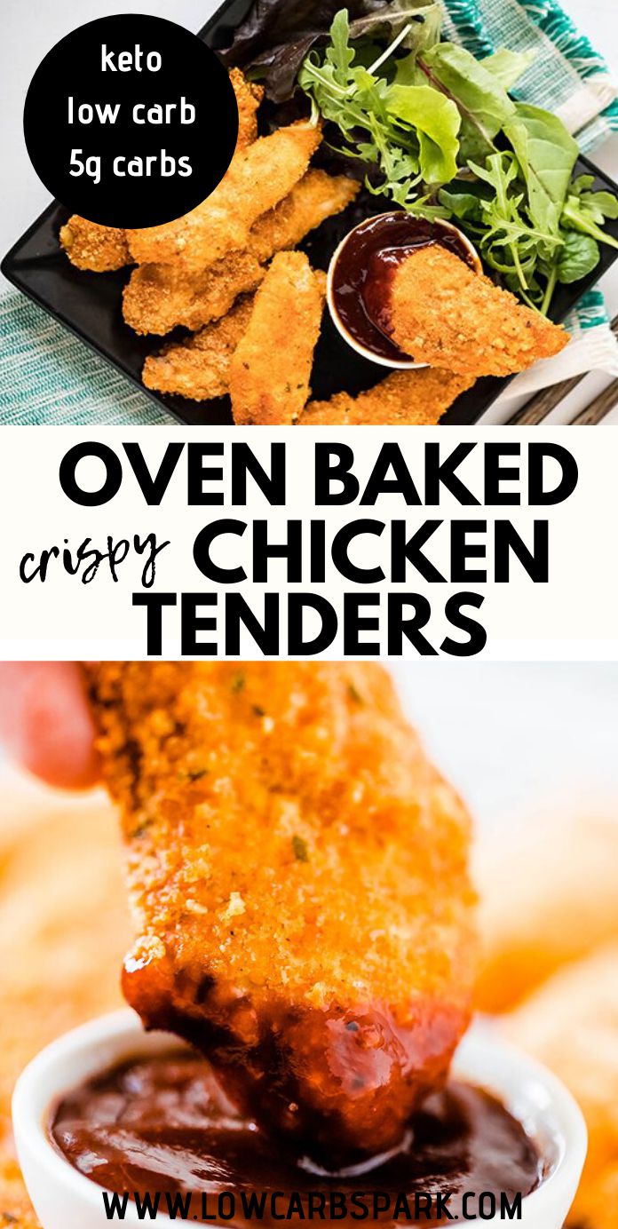 Easy Oven Baked Crispy Chicken Tenders – Keto & Low Carb
