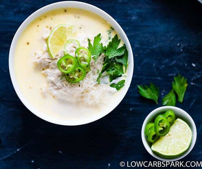 The Best creamy and easy to make white chicken chili recipe to make in under 20 minutes.