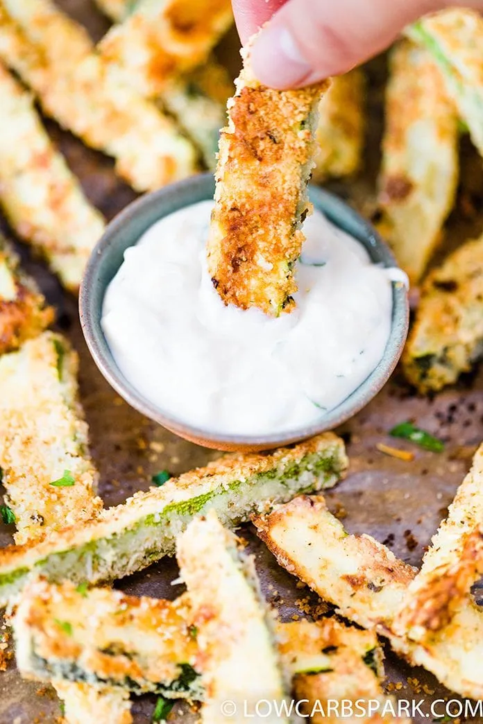 Crispy Parmesan Baked Zucchini Fries 2 For these delicious ovens baked parmesan zucchini fries you’ll need just a few ingredients. I’m always amazed by how common ingredients when paired together deliver such flavorful results. Just four ingredients plus seasonings.