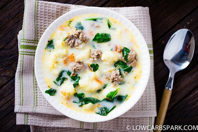 One Pot Low Carb and Keto Zuppa Toscana
